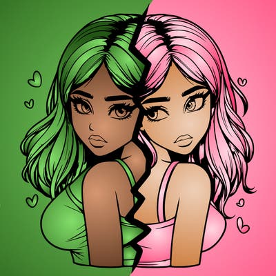 realistic girl split