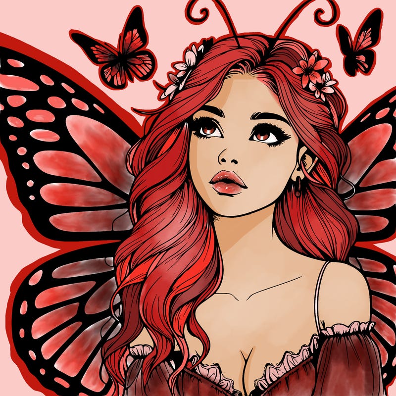 butterfly fairy realistic girl