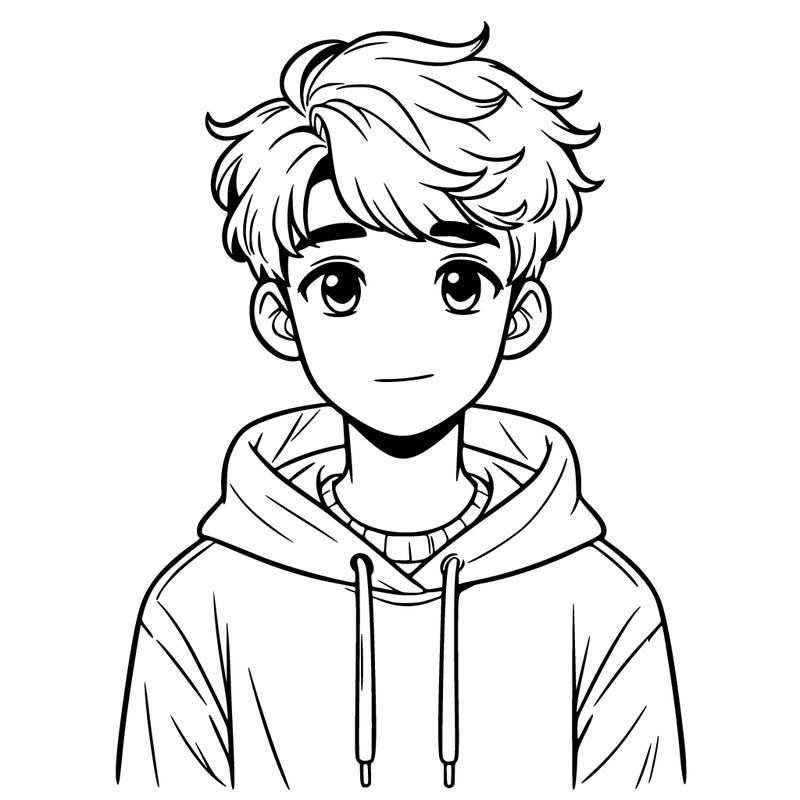 teenager boy with sweatshirt