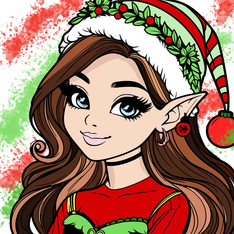christmas girl elf realistic