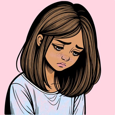realistic sad girl