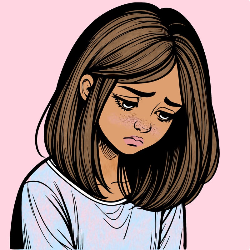 realistic sad girl