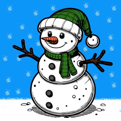 realistic christmas snowman