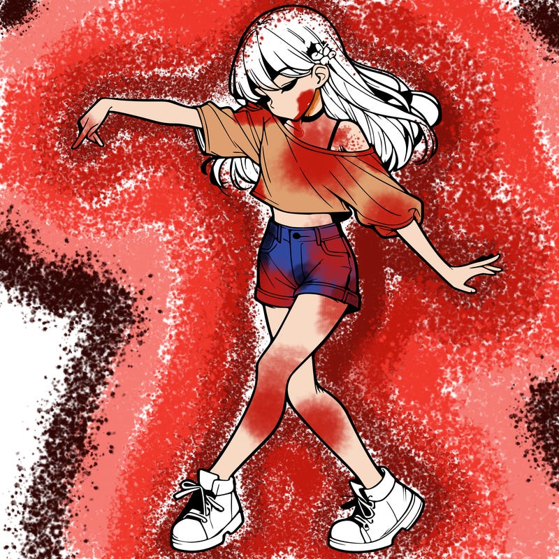 realistic girl danceing