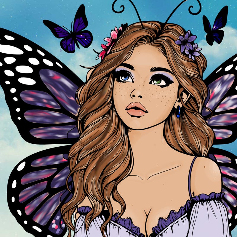 butterfly fairy realistic girl