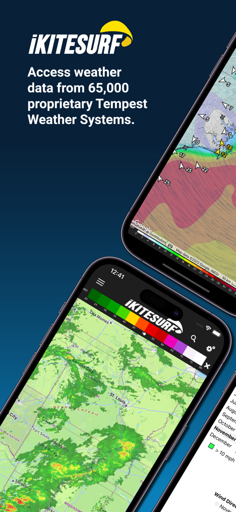 iKitesurf: Weather & Waves - La aplicación iKitesurf muestra datos meteorológicos patentados y mapas de viento interactivos