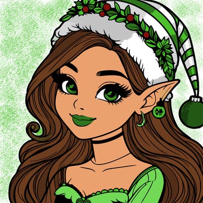 christmas girl elf realistic