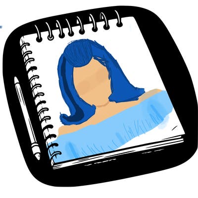 a blank sketch pad