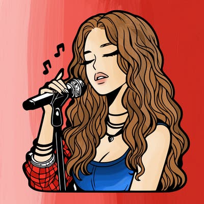 realistic female singer