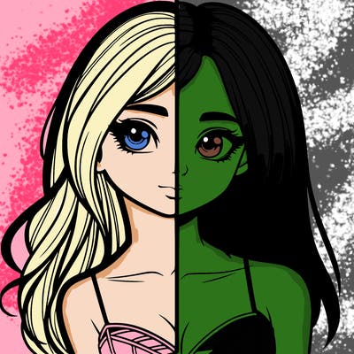 realistic girl split