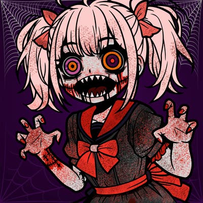 scary anime girl