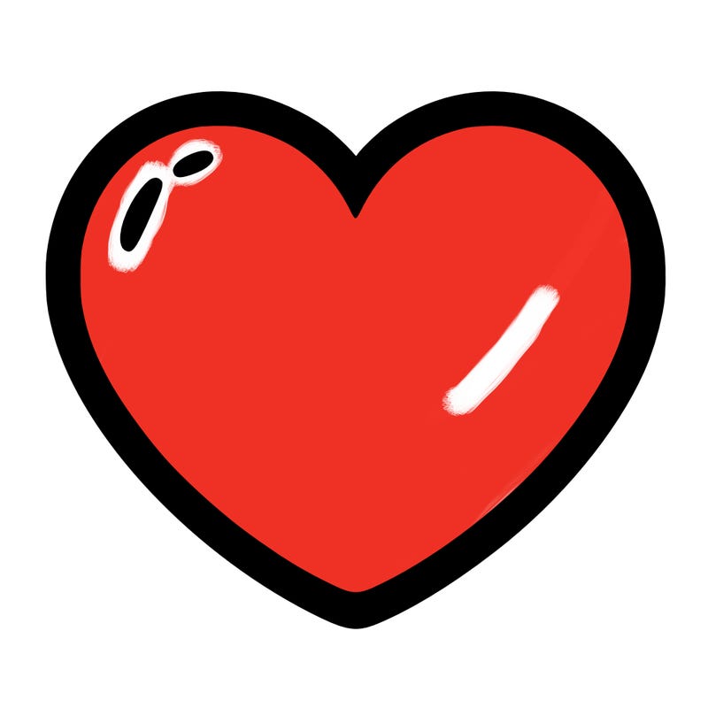 a blank heart