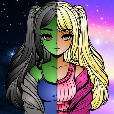 realistic girl split