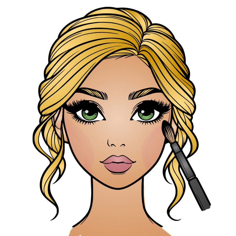 realistic person with makeup