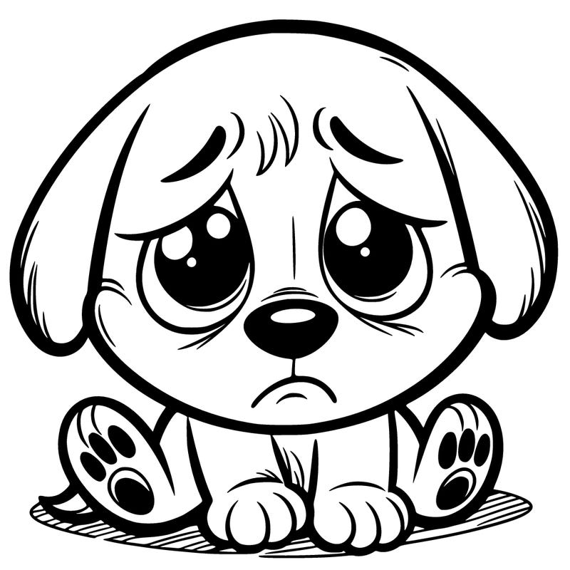 sad dog