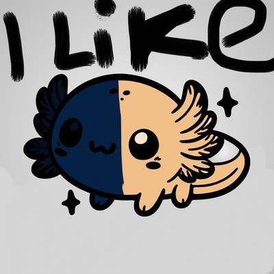 cute easy baby axolotl