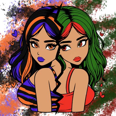 realistic girl split