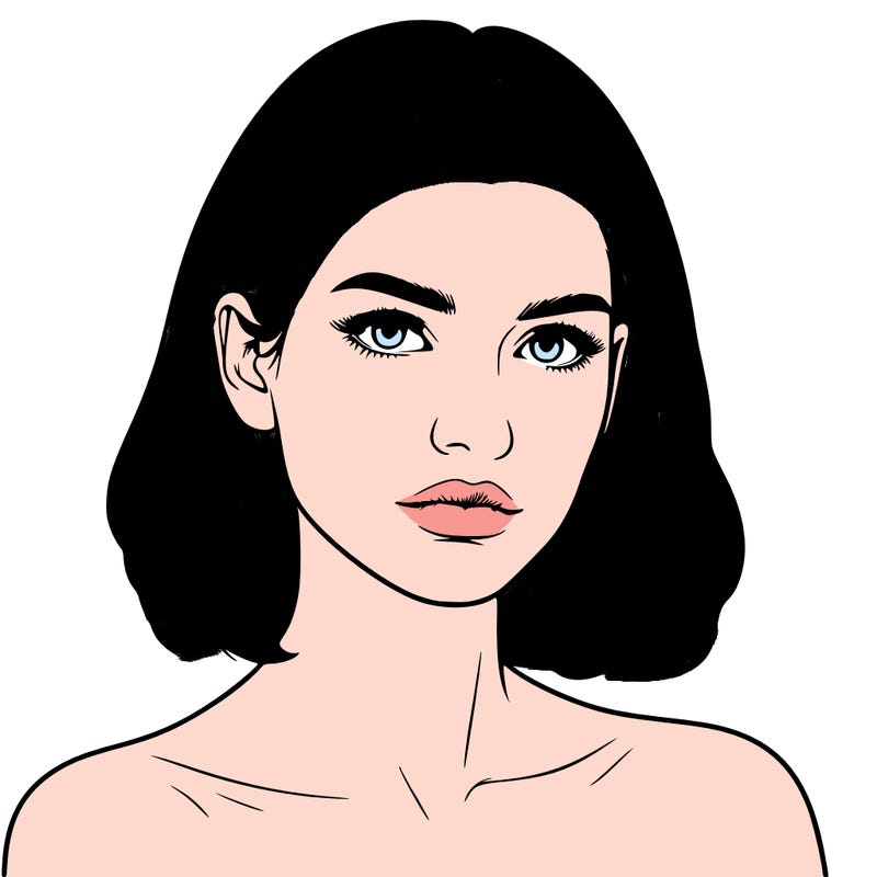 realistic portrait of woman