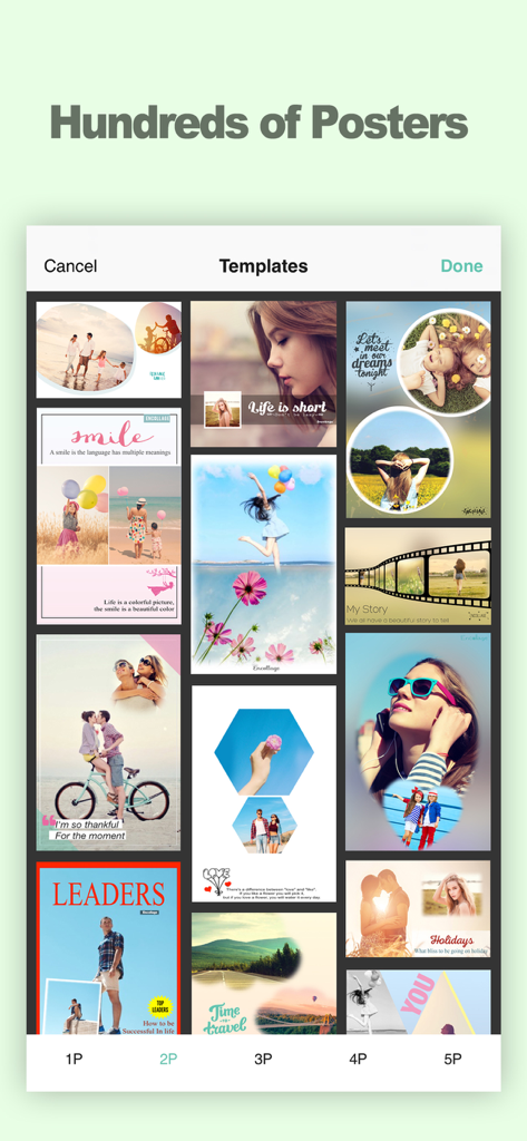 A variety of stylish photo collage and poster templates