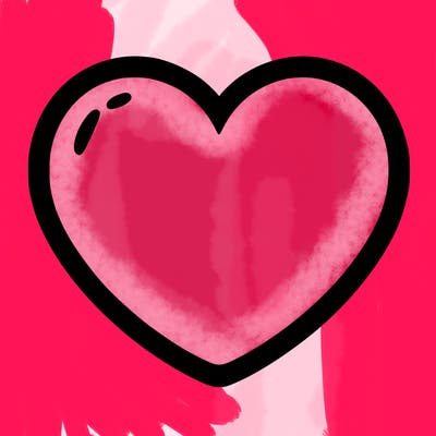 a blank heart