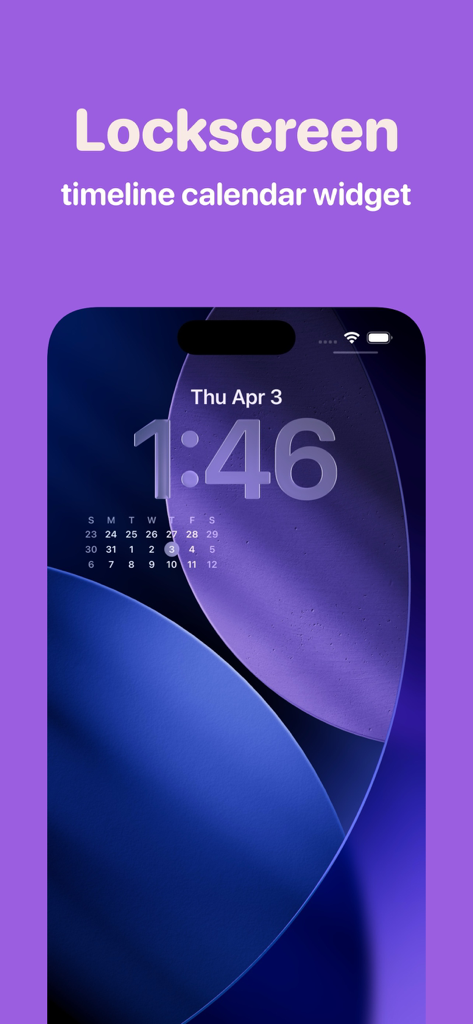 I Need That Widget - Minimalist three-week timeline calendar widget displayed on an iPhone lock screen