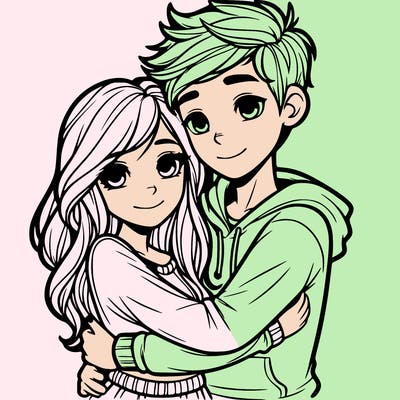 boyfriend and girlfriend hugging