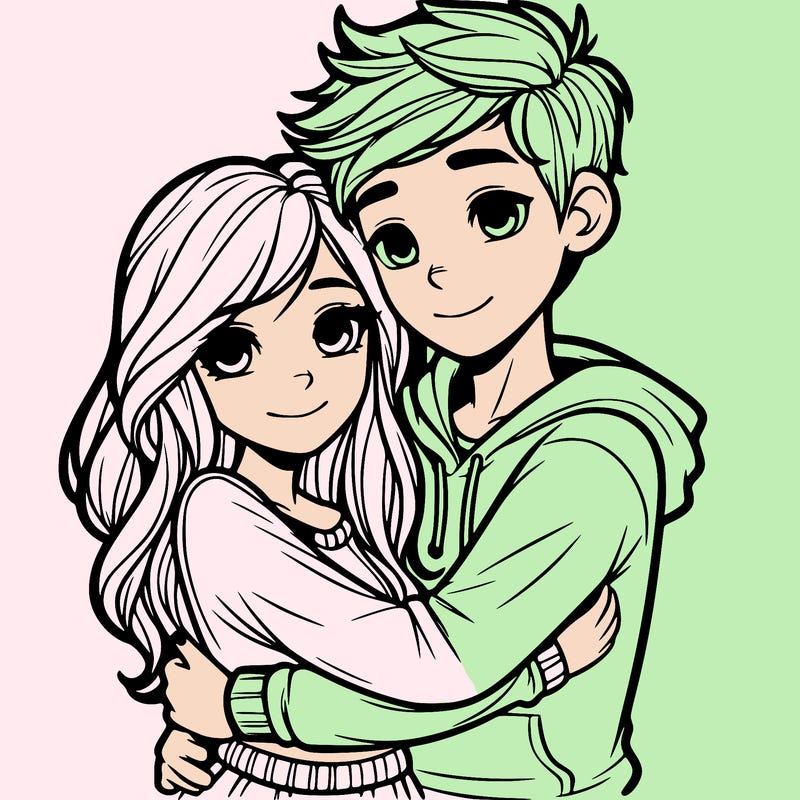 boyfriend and girlfriend hugging