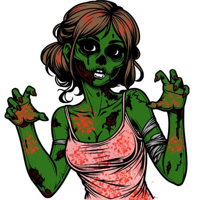 realistic zombie girl