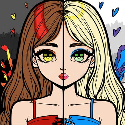 realistic girl split