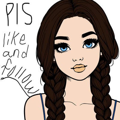 realistic girl with braids