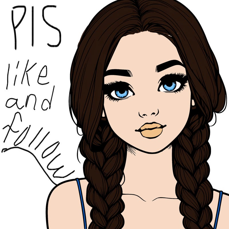 realistic girl with braids