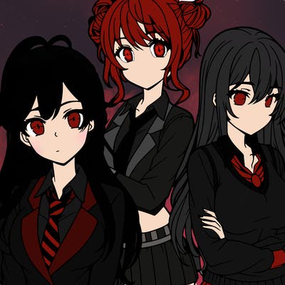 anime girls teenagers