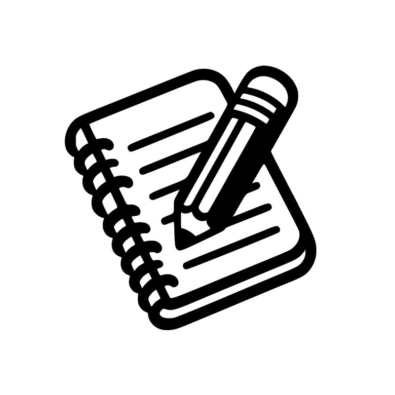 pencil and notebook