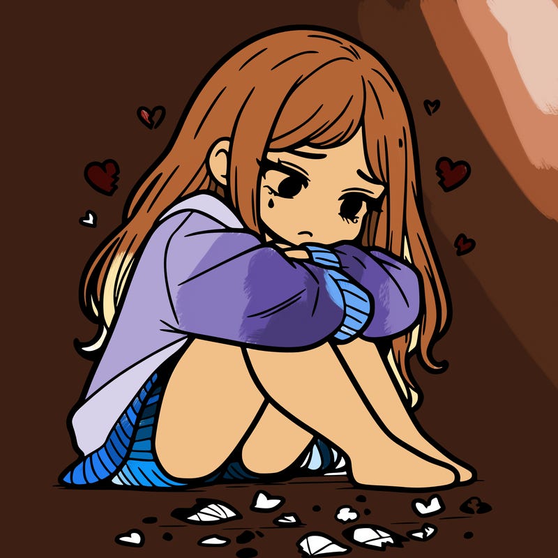 a girl after a breakup