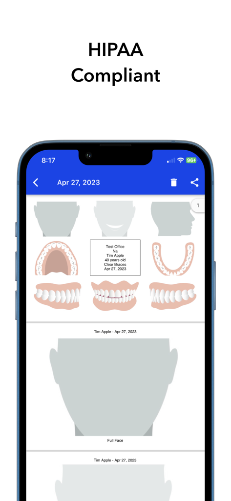 Ortho-Photo - HIPAA compliant orthodontic patient records and clinical photo templates in the Ortho-Photo app