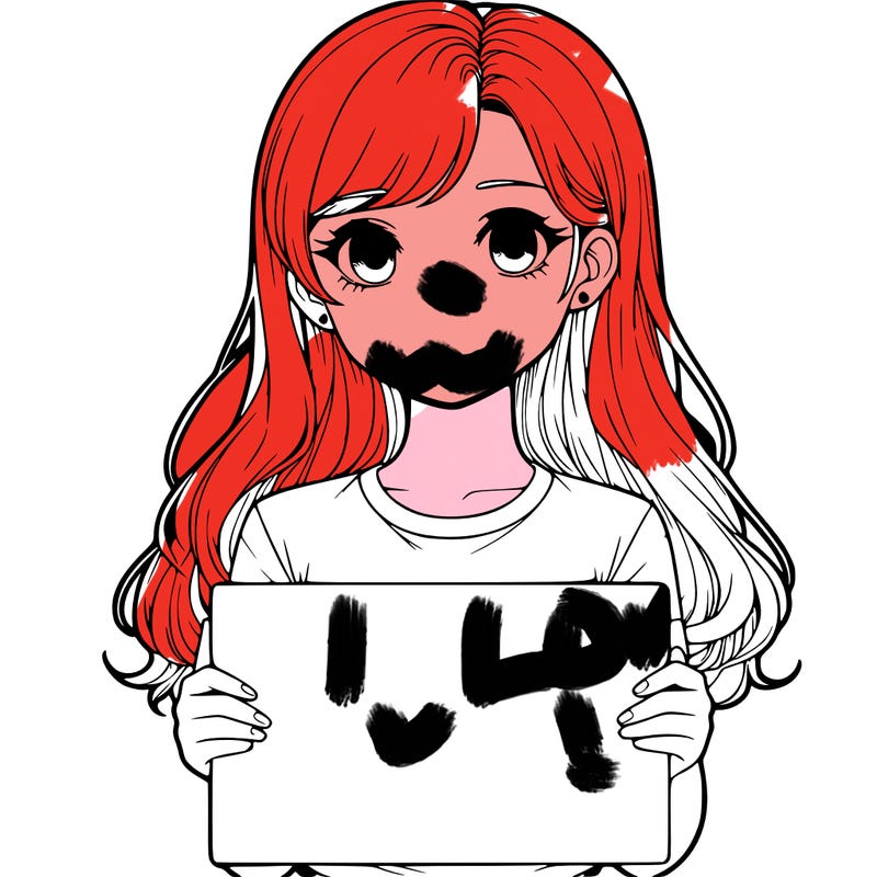 realistic girl holding a sign