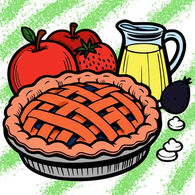 a pie of food