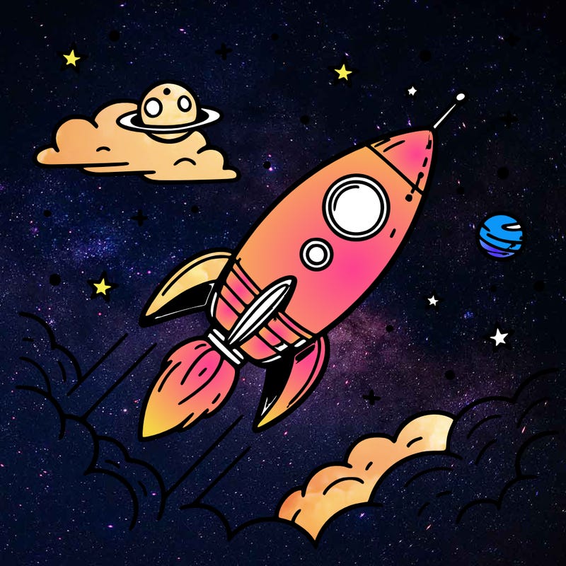 rocket in space