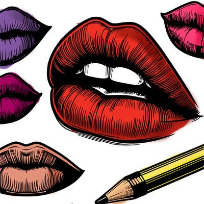 realistic  lips