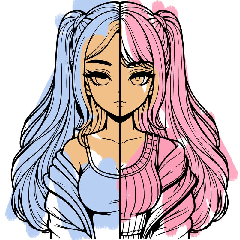 realistic girl split