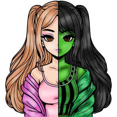 realistic girl split