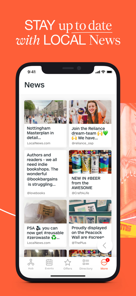 It's in Nottingham - コミュニティの更新情報やストーリーを表示するIts in Nottinghamモバイルアプリのローカルニュースフィード