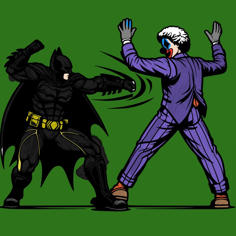the joker and batman fighting