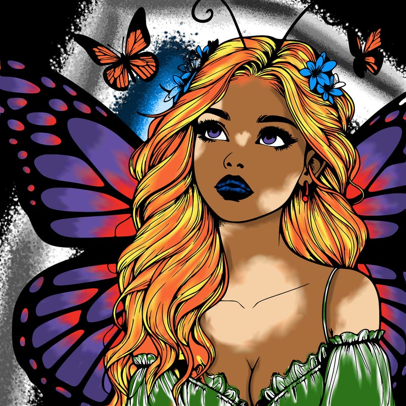 butterfly fairy realistic girl