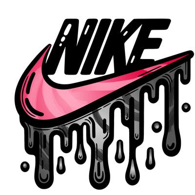 dripping nike logo
