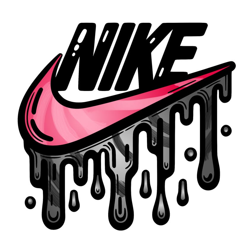 dripping nike logo