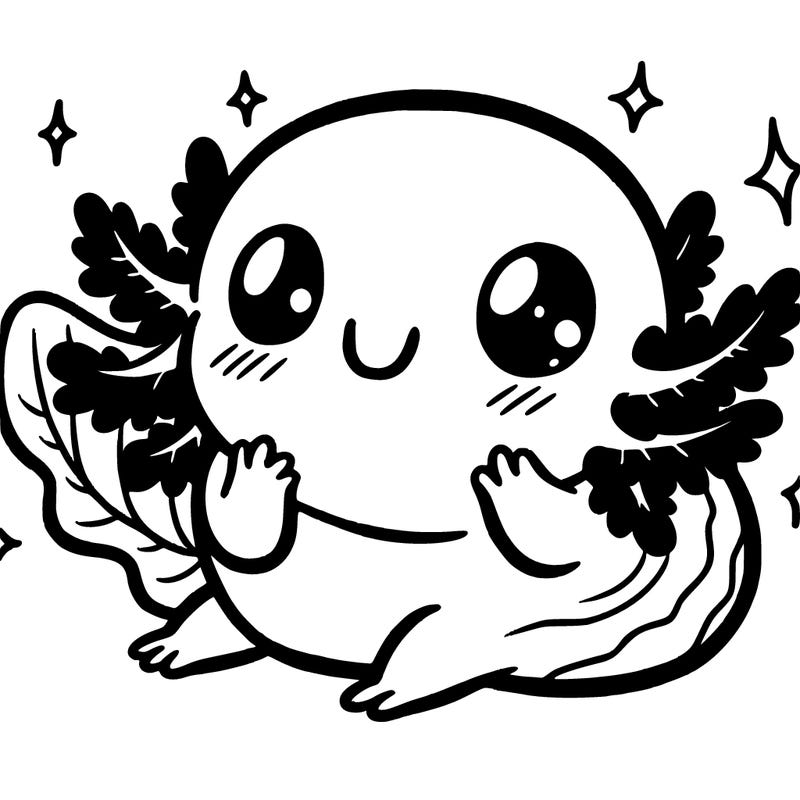 axolotl cute manga
