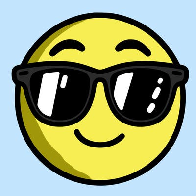 emoji with sunglasses