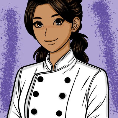 realistic asian woman cuisine chef