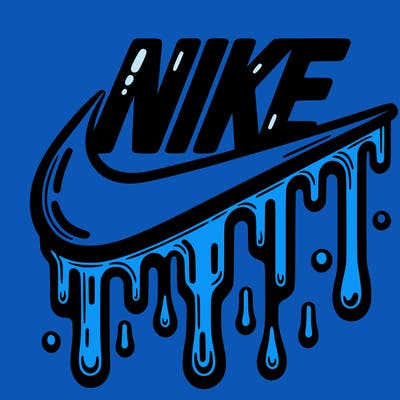 dripping nike logo